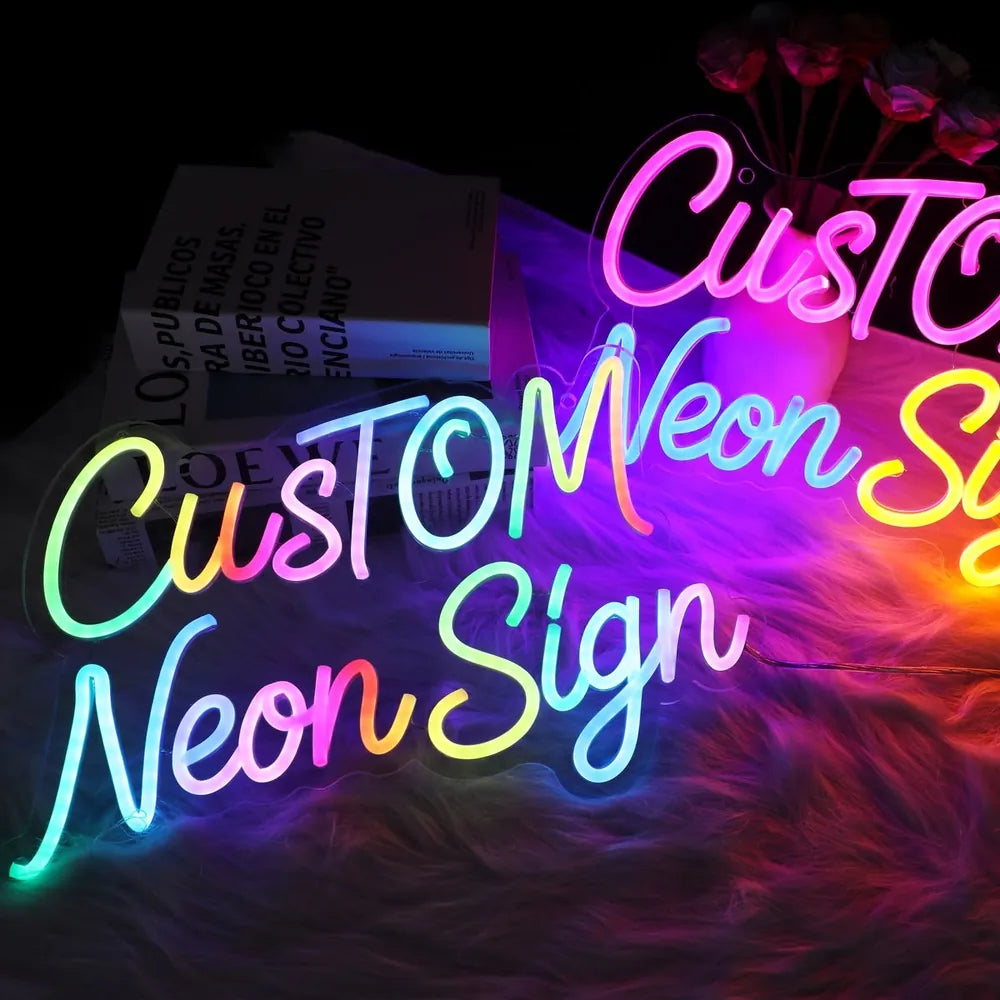 Custom neon sign made to a customer brief