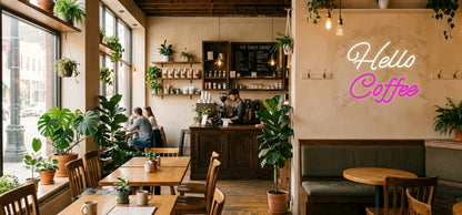 Your neon sign – HELLO COFFEE
