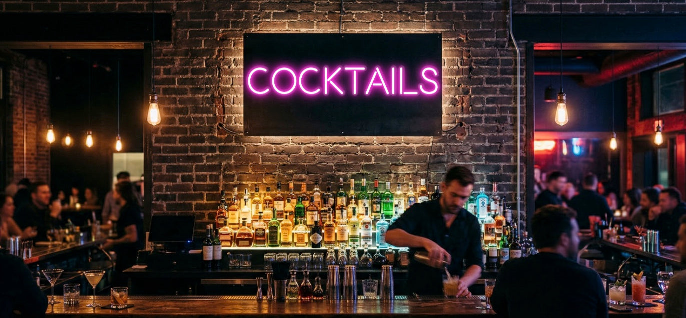 Your neon sign – COCKTAILS