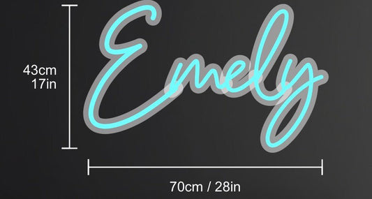 Personalisierbares Neon - LED - Schild in Pink, ideal als Wanddekoration für Wohnzimmer oder Geschäftsräume