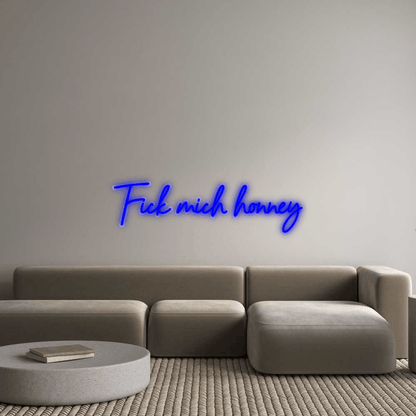 Personalisierbares Neon - LED - Schild in Pink, ideal als Wanddekoration für Wohnzimmer oder Geschäftsräume