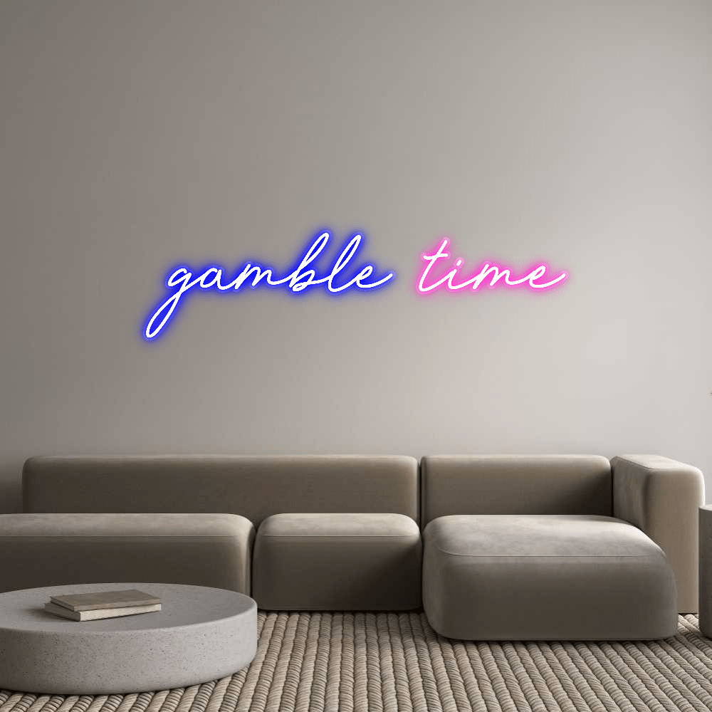 Personalisierbares Neon - LED - Schild in Pink, ideal als Wanddekoration für Wohnzimmer oder Geschäftsräume