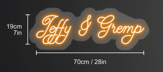 Personalisierbares Neon - LED - Schild in Pink, ideal als Wanddekoration für Wohnzimmer oder Geschäftsräume