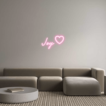 Personalisierbares Neon - LED - Schild in Pink, ideal als Wanddekoration für Wohnzimmer oder Geschäftsräume