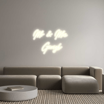 Personalisierbares Neon - LED - Schild in Pink, ideal als Wanddekoration für Wohnzimmer oder Geschäftsräume