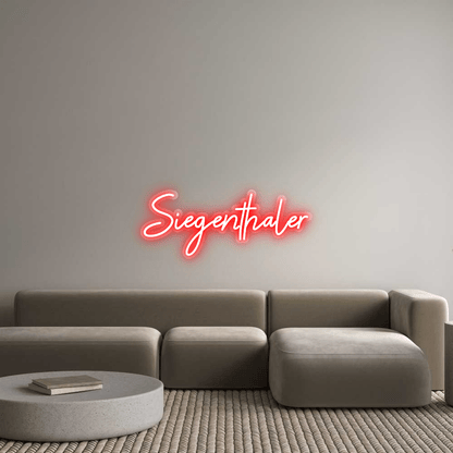Personalisierbares Neon - LED - Schild in Pink, ideal als Wanddekoration für Wohnzimmer oder Geschäftsräume