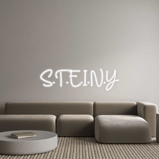 Personalisierbares Neon - LED - Schild in Pink, ideal als Wanddekoration für Wohnzimmer oder Geschäftsräume
