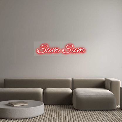 Personalisierbares Neon - LED - Schild in Pink, ideal als Wanddekoration für Wohnzimmer oder Geschäftsräume