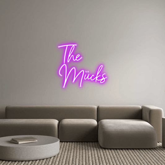 Personalisierbares Neon - LED - Schild in Pink, ideal als Wanddekoration für Wohnzimmer oder Geschäftsräume