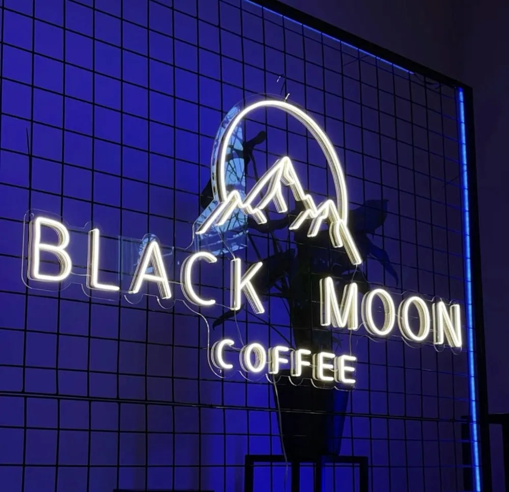 Black Moon neon sign