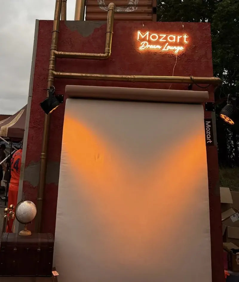 Illuminated Mozart Dream Lounge lettering